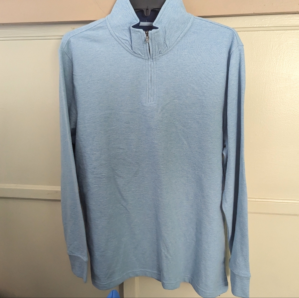 NWT St. John's BayQuarter Zip Mens MockNeck Long Sleeve Pullover Sweater